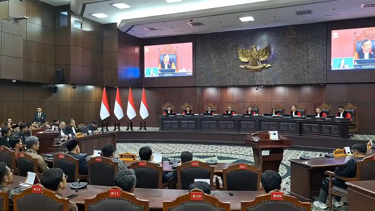 Gedung Mahkamah Konstitusi Jakarta tempat sidang putusan sengketa pemilu
