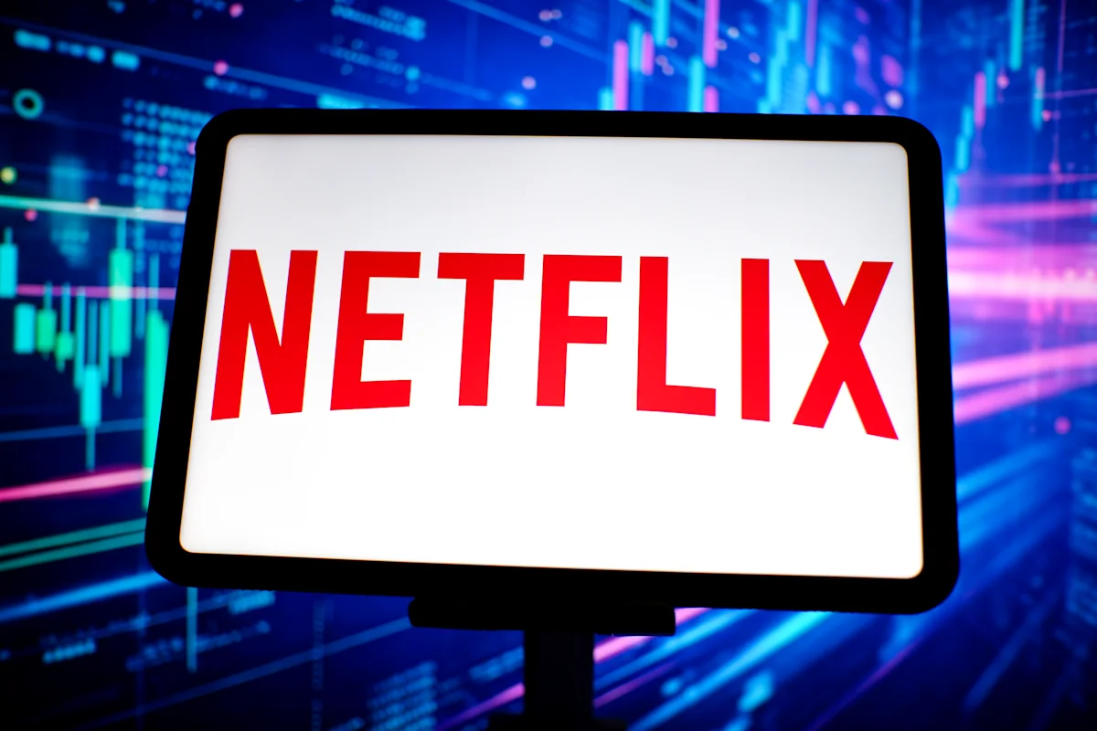 Grafik pergerakan saham Netflix di bursa Wall Street