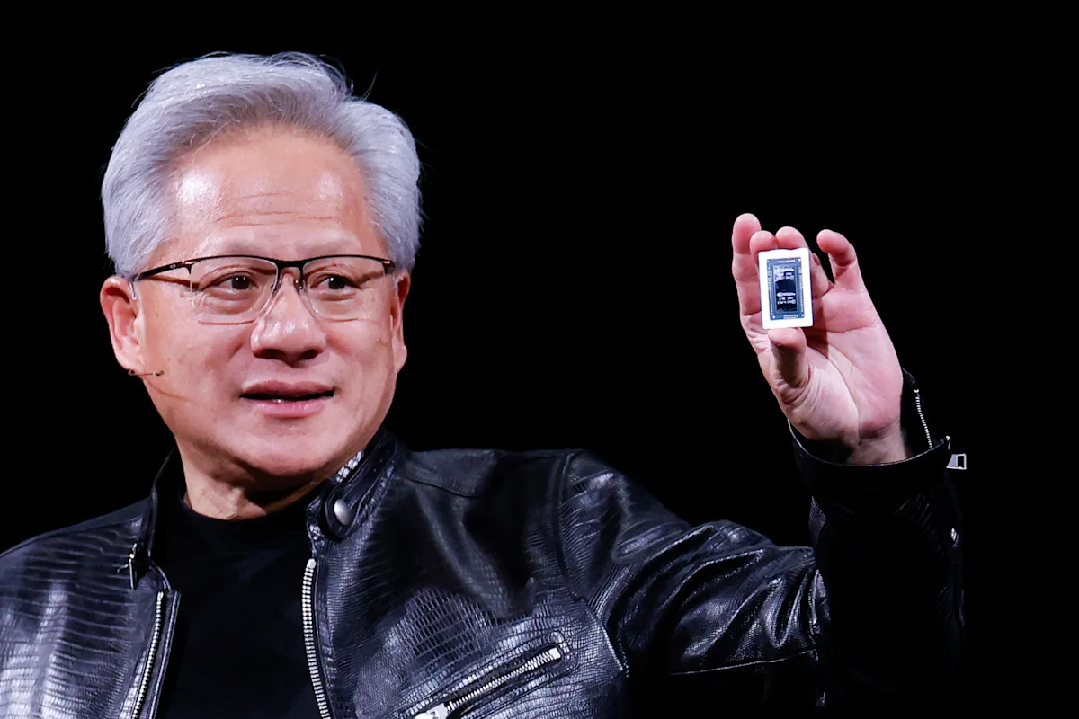 Ilustrasi chip semikonduktor Nvidia dan Micron mendominasi pasar keuangan global