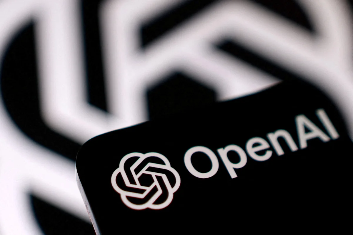 Ilustrasi logo OpenAI dan perkembangan teknologi kecerdasan buatan