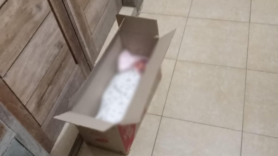 Ilustrasi penemuan bayi di dalam kardus di depan rumah warga Ciamis