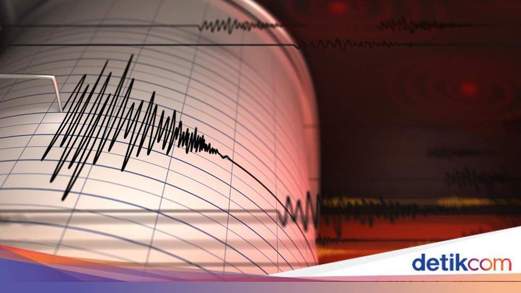 Ilustrasi peta lokasi pusat gempa bumi Sukabumi oleh BMKG