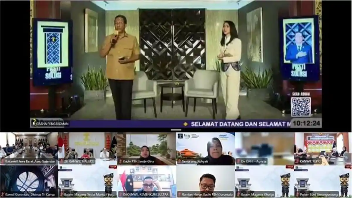 Menteri Hukum Supratman Andi Agtas saat memimpin program PASTI ADA SOLUSI