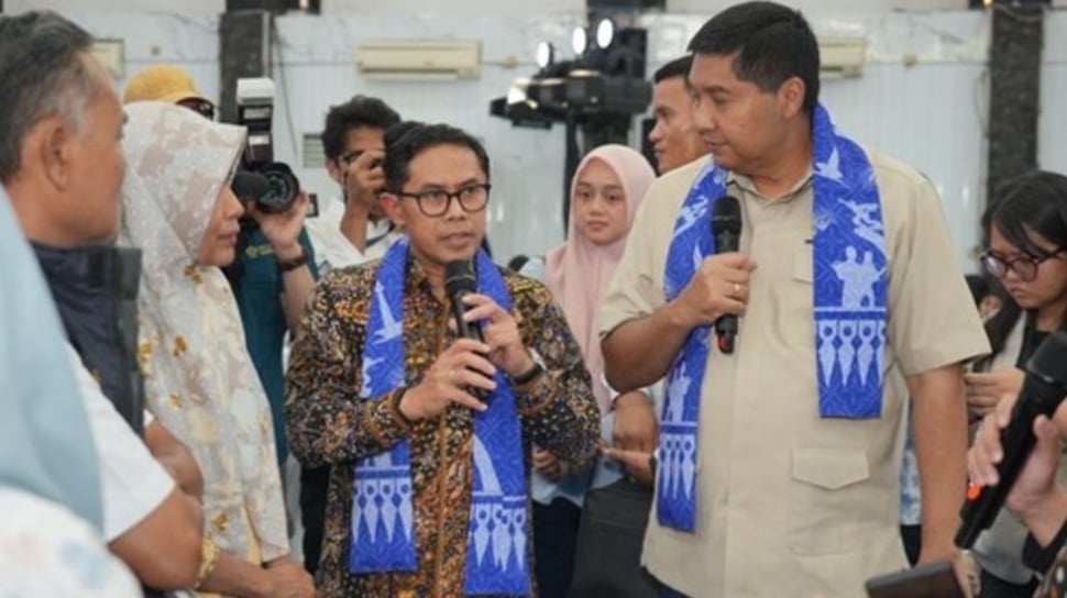Menteri Perumahan dan Kawasan Permukiman bersama jajaran direksi BRI dalam acara sosialisasi pembiayaan perumahan.