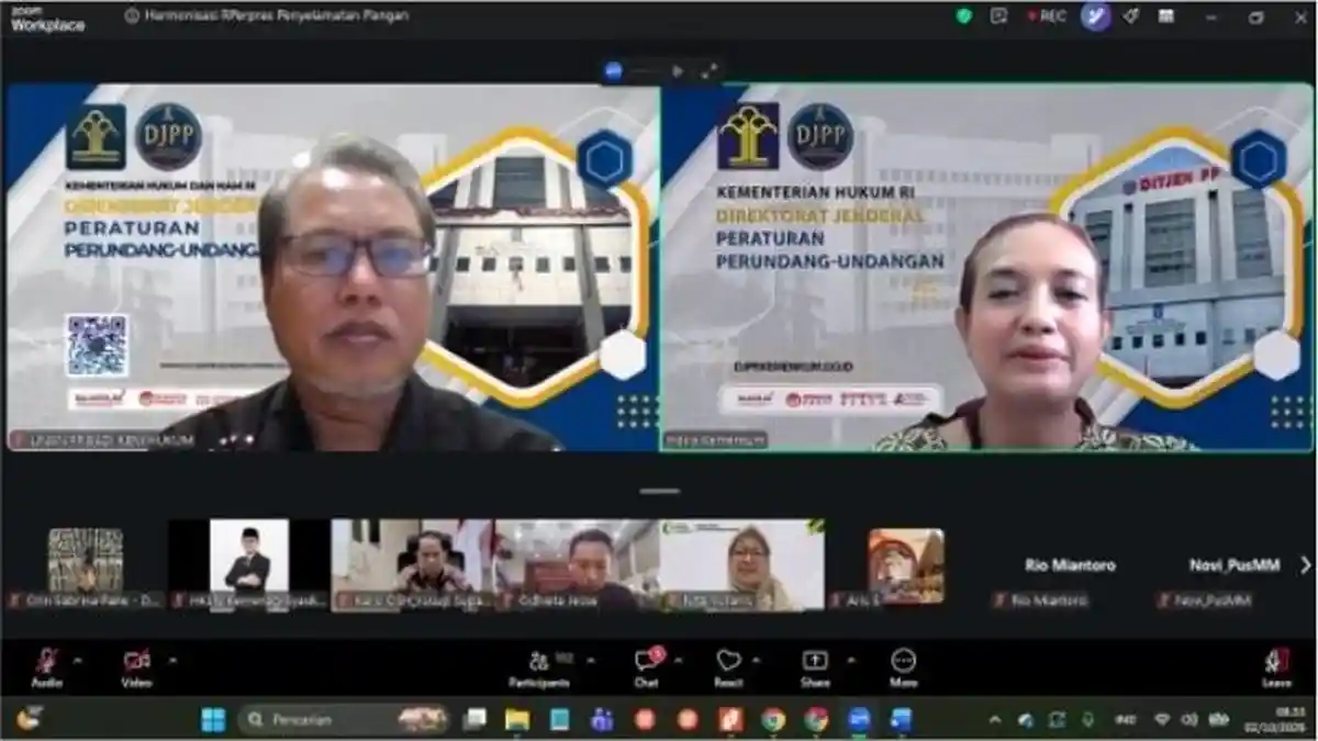 Rapat pleno harmonisasi RPerpres Penyelamatan Pangan oleh DJPP Kementerian Hukum
