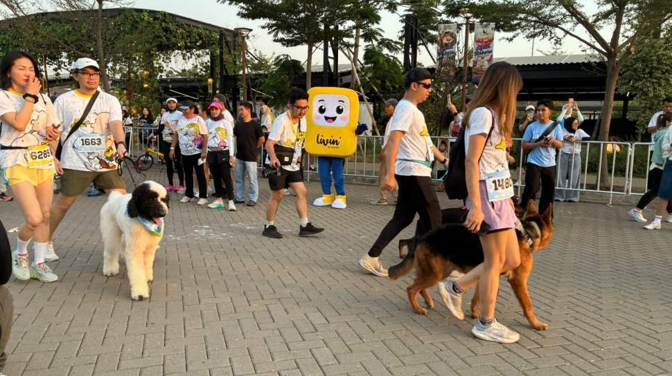 Ribuan peserta memadati ajang Snoopy Run Indonesia 2026 di kawasan Pantai Indah Kapuk