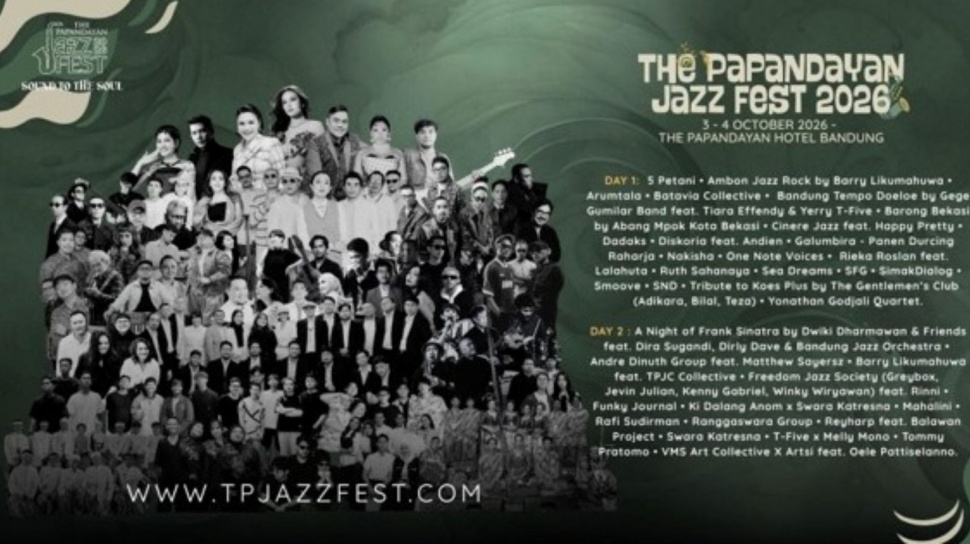 Suasana meriah festival musik The Papandayan Jazz Fest di Bandung